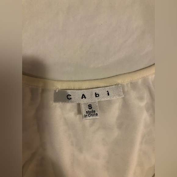 CAbi, Bobbin lace top-off white with off white lining #284, S - Picture 3 of 11